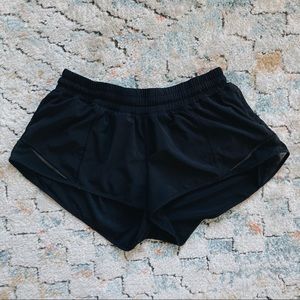 Black Lululemon Hotty Hot Shorts (size 10)